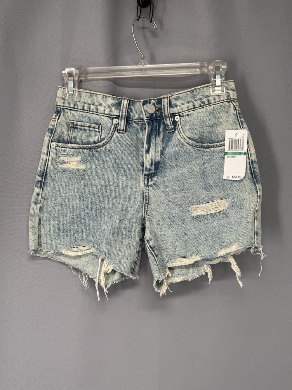 Blank NYC Shorts Womens Size 24 Blue Stone Washed Vintage High-Rise